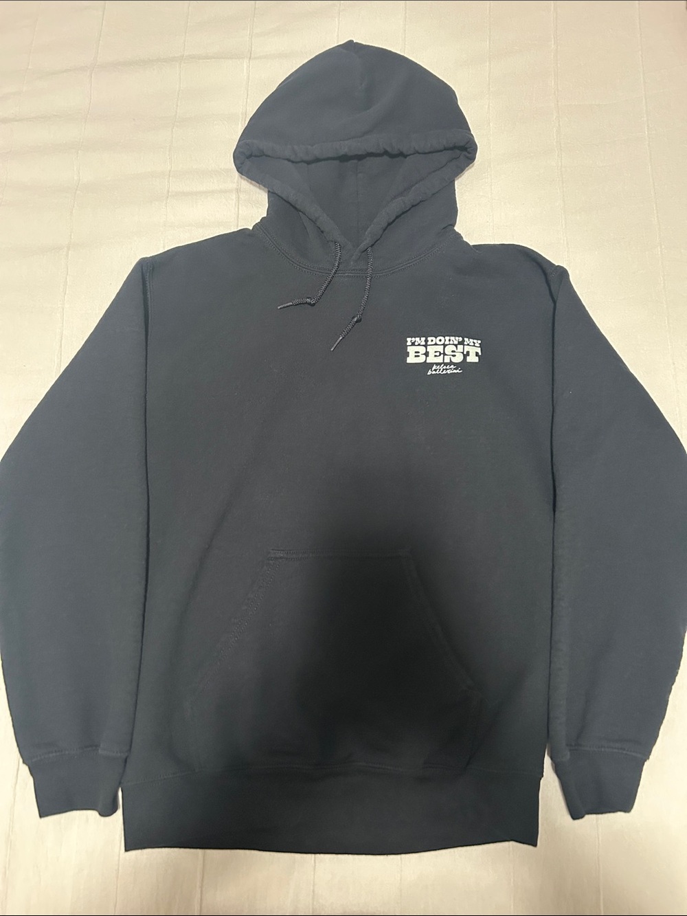 Kelsea Ballerini “I’m doin’ my best” Black Hoodie with Green/White Graphic Sm
